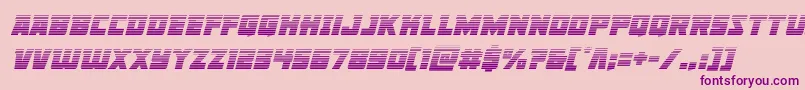 フォントLibertylegiongradital – ピンクの背景に紫のフォント