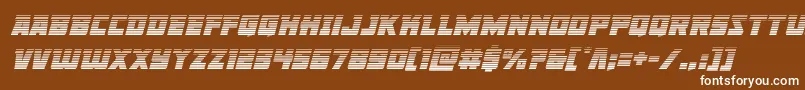 Czcionka Libertylegiongradital – białe czcionki na brązowym tle