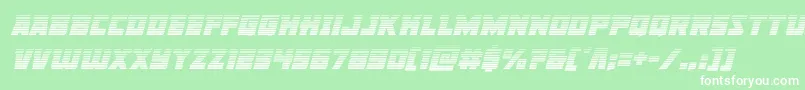 Шрифт Libertylegiongradital – белые шрифты на зелёном фоне