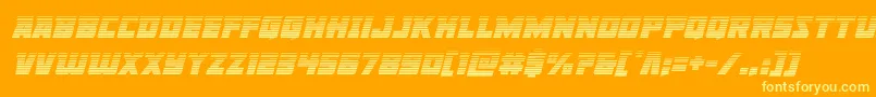 Libertylegiongradital Font – Yellow Fonts on Orange Background