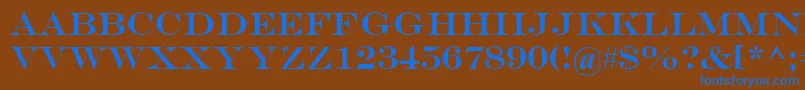 EngraversMt Font – Blue Fonts on Brown Background