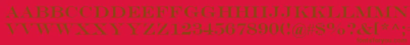 Więcej informacji o czcionce EngraversMt Czcionka EngraversMt – brązowe czcionki na czerwonym tle