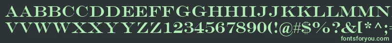 EngraversMt Font – Green Fonts on Black Background