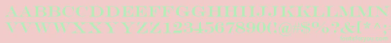 Fonte EngraversMt – fontes verdes em um fundo rosa