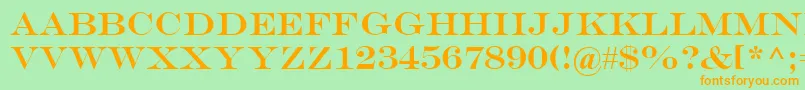 EngraversMt Font – Orange Fonts on Green Background