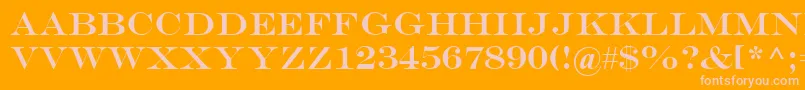 Police EngraversMt – polices roses sur fond orange