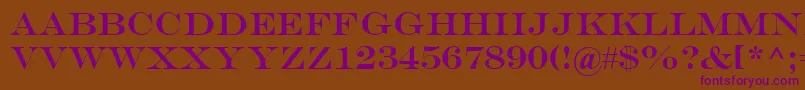 EngraversMt Font – Purple Fonts on Brown Background