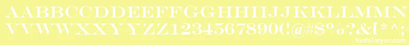 EngraversMt Font – White Fonts on Yellow Background