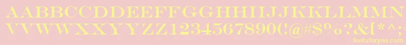 EngraversMt Font – Yellow Fonts on Pink Background