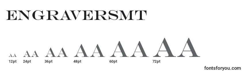 EngraversMt Font Sizes