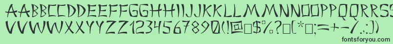 China2 Font – Black Fonts on Green Background