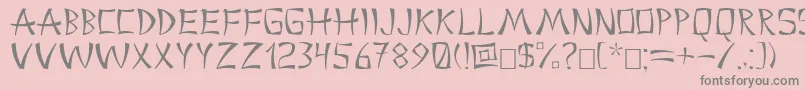 China2 Font – Gray Fonts on Pink Background