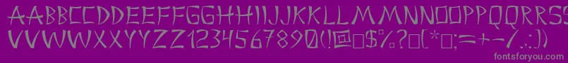 China2 Font – Gray Fonts on Purple Background