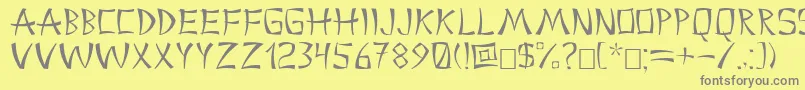 China2 Font – Gray Fonts on Yellow Background
