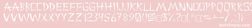 China2 Font – White Fonts on Pink Background