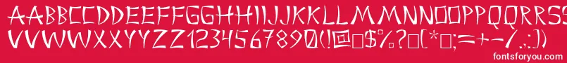 China2 Font – White Fonts on Red Background