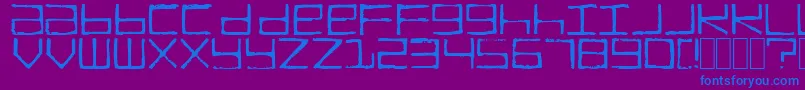 Czcionka TruckTransmission – niebieskie czcionki na fioletowym tle
