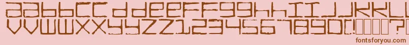 TruckTransmission Font – Brown Fonts on Pink Background