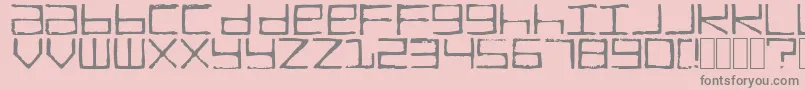 TruckTransmission Font – Gray Fonts on Pink Background