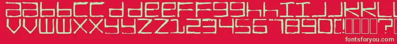 TruckTransmission Font – Green Fonts on Red Background