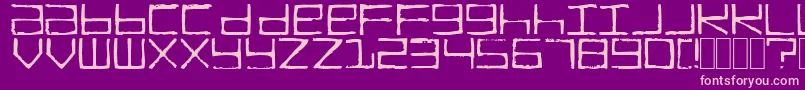Czcionka TruckTransmission – różowe czcionki na fioletowym tle
