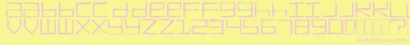 TruckTransmission Font – Pink Fonts on Yellow Background