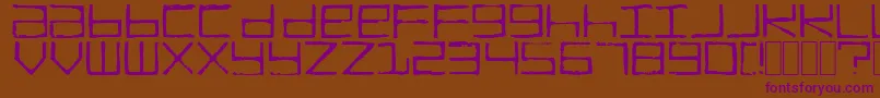 TruckTransmission Font – Purple Fonts on Brown Background