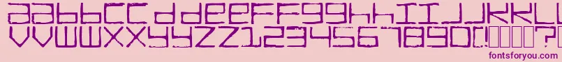 TruckTransmission Font – Purple Fonts on Pink Background
