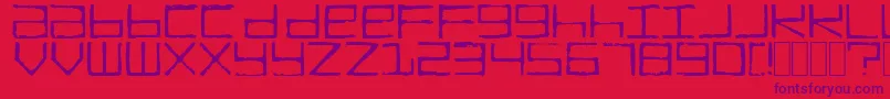 TruckTransmission Font – Purple Fonts on Red Background