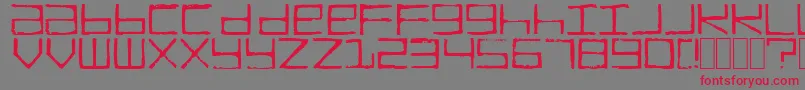 TruckTransmission Font – Red Fonts on Gray Background
