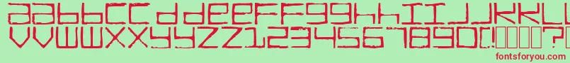 TruckTransmission Font – Red Fonts on Green Background