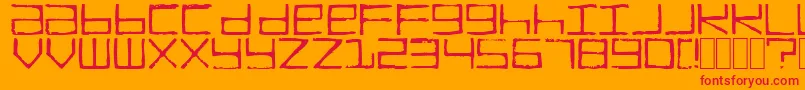 TruckTransmission Font – Red Fonts on Orange Background