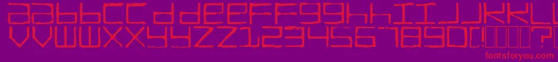 TruckTransmission Font – Red Fonts on Purple Background