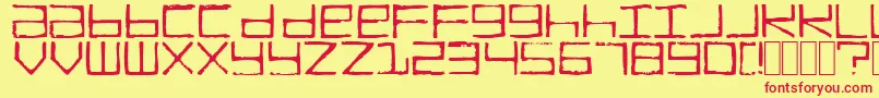 TruckTransmission Font – Red Fonts on Yellow Background