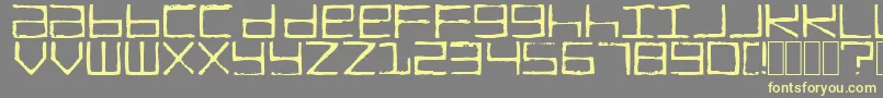 TruckTransmission Font – Yellow Fonts on Gray Background