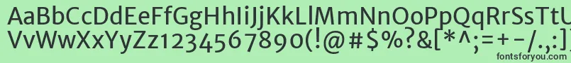MerriweathersansRegular Font – Black Fonts on Green Background
