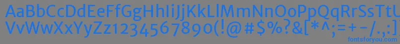 MerriweathersansRegular Font – Blue Fonts on Gray Background
