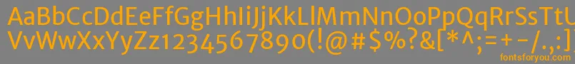 MerriweathersansRegular Font – Orange Fonts on Gray Background