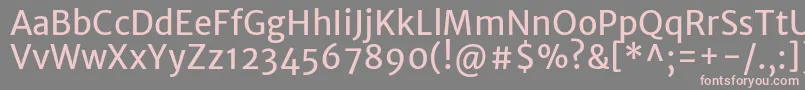 MerriweathersansRegular Font – Pink Fonts on Gray Background