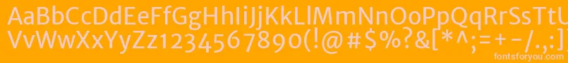 MerriweathersansRegular Font – Pink Fonts on Orange Background