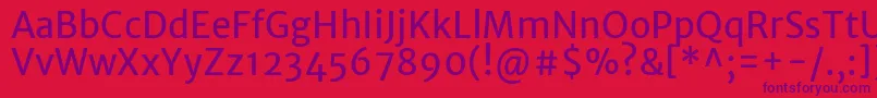 MerriweathersansRegular Font – Purple Fonts on Red Background