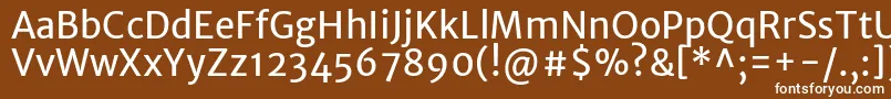 MerriweathersansRegular Font – White Fonts on Brown Background