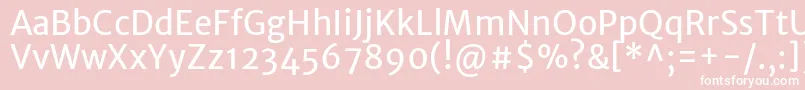 MerriweathersansRegular Font – White Fonts on Pink Background
