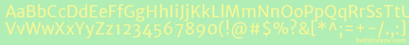 MerriweathersansRegular Font – Yellow Fonts on Green Background