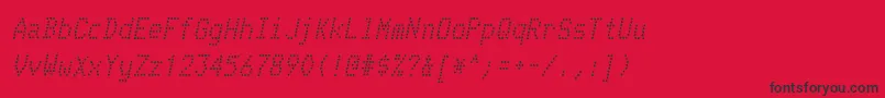 TelidoninkrgItalic Font – Black Fonts on Red Background