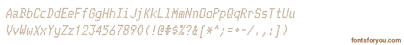 TelidoninkrgItalic-Schriftart – Braune Schriften auf weißem Hintergrund