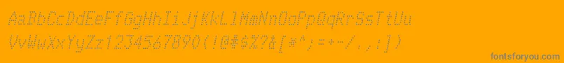 TelidoninkrgItalic Font – Gray Fonts on Orange Background