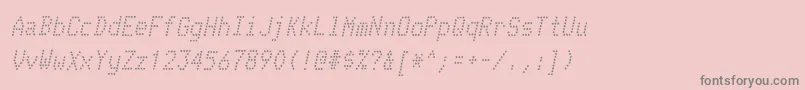 TelidoninkrgItalic Font – Gray Fonts on Pink Background