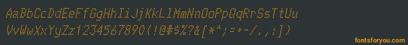 Шрифт TelidoninkrgItalic – оранжевые шрифты на чёрном фоне