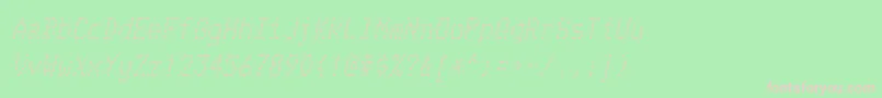 TelidoninkrgItalic-fontti – vaaleanpunaiset fontit vihreällä taustalla